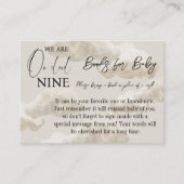 Cloud Nine Beige Sky Baby Shower Book Request エンクロージャーカード (正面)