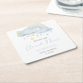 Cloud Nine Boy Baby Showerに参加 スクエアペーパーコースター (アングル)