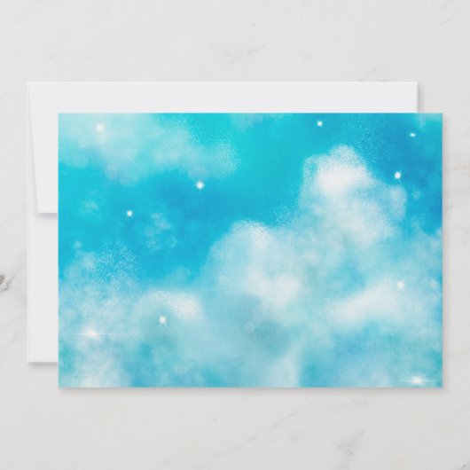 Cloud Nine Boy's 9誕生日写真 招待状 (裏面)