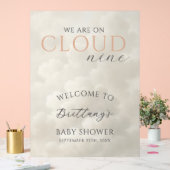 Cloud Nine Clouds Baby Shower Welcome アクリルサイン (ウェディング)