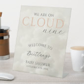 Cloud Nine Clouds Baby Shower Welcome 台座サイン (インサイチュ)