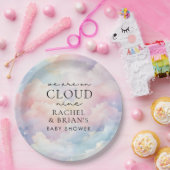Cloud Nine Dreamy Sky Baby Showerに参加 ペーパープレート (パーティー)