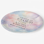 Cloud Nine Dreamy Sky Baby Showerに参加 ペーパープレート (アングル)