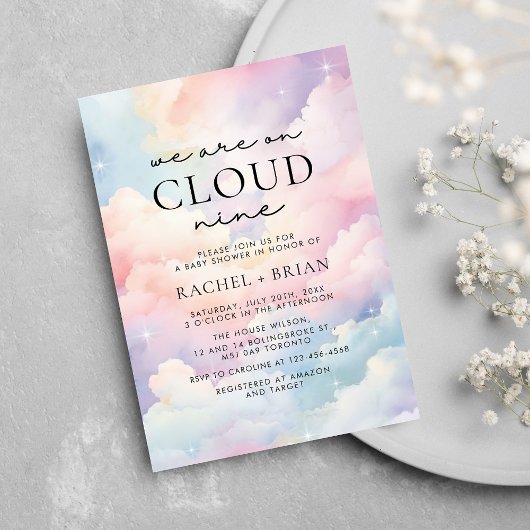 Cloud Nine Dreamy Sky Baby Showerに参加 招待状