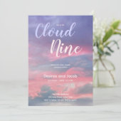 Cloud Nine Gender Neutral Baby Shower Invitations 招待状 (スタンド正面)