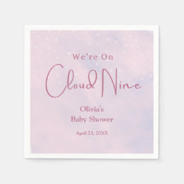 Cloud Nine Girl Baby Showerに参加 スタンダードカクテルナプキン