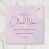 Cloud Nine Girl Baby Showerに参加 フェイバータグ (裏面)