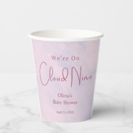 Cloud Nine Girl Baby Showerに参加 紙コップ