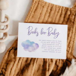 Cloud Nine Girl Baby Shower Book Request エンクロージャーカード
