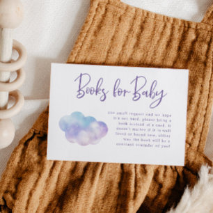 Cloud Nine Girl Baby Shower Book Request エンクロージャーカード