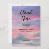 Cloud Nine Girl Baby Shower Invitations 招待状 (正面)