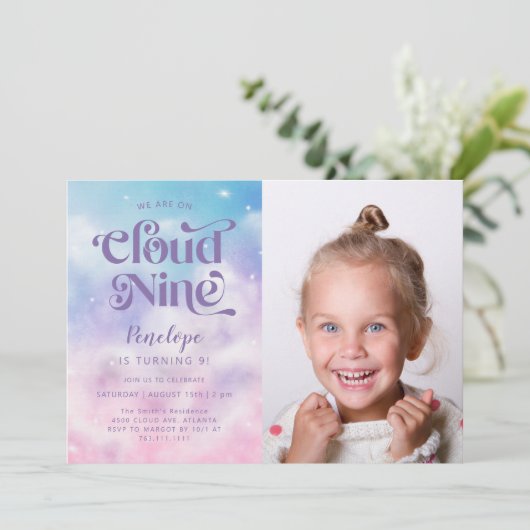 Cloud Nine Girls 9th誕生日写真 招待状 (スタンド正面)