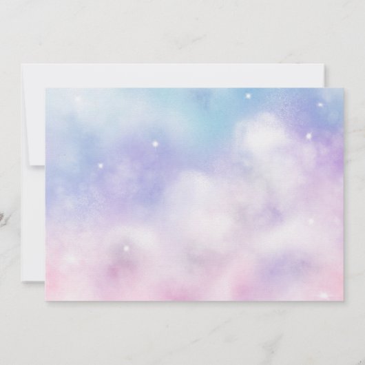 Cloud Nine Girls 9th誕生日写真 招待状 (裏面)