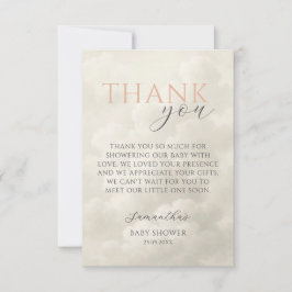 Cloud Nine Modern Baby Shower Thank You サンキューカード