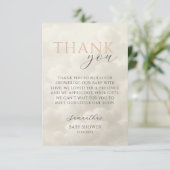 Cloud Nine Modern Baby Shower Thank You サンキューカード (スタンド正面)