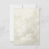 Cloud Nine Modern Baby Shower Thank You サンキューカード (裏面)