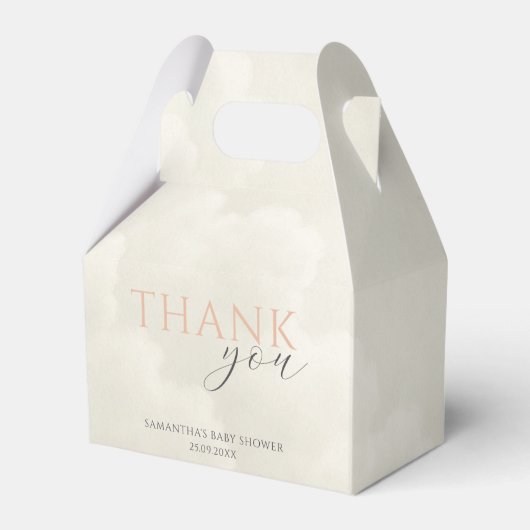 Cloud Nine Modern Baby Shower Thank You フェイバーボックス (正面サイド)