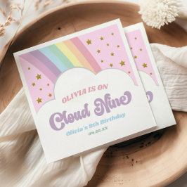 Cloud Nine Rainbow and Stars 9thバースデーパーティー スタンダードランチョンナプキン