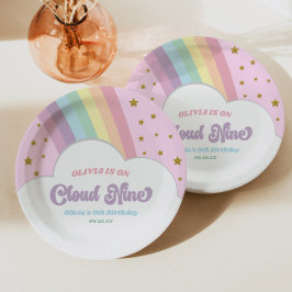 Cloud Nine Rainbow and Stars 9thバースデーパーティー ペーパープレート