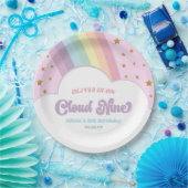 Cloud Nine Rainbow and Stars 9thバースデーパーティー ペーパープレート (パーティー)