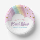 Cloud Nine Rainbow and Stars 9thバースデーパーティー ペーパーボウル (正面)