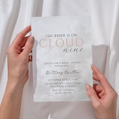 Cloud Nine White Clouds Bridal Shower 招待状