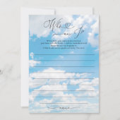 Cloud Nine Who Am Iブライダルシャワーゲームカード 招待状 (正面)