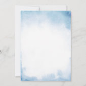 Cloud Noah's Ark Light Blue Baby Shower 招待状 (裏面)