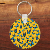 cloud of blue butterflies キーホルダー (正面)