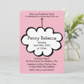 Cloud on a String《キリスト教》洗礼式や命名式招待状 招待状 (スタンド正面)