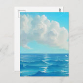Cloud Over Water - Painterly Style Seascape ポストカード (正面/裏面)