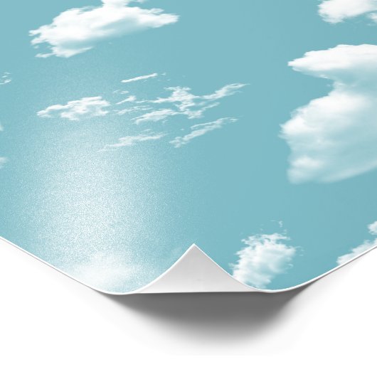 cloud pattern against a sky blue sky フォトプリント            (角)
