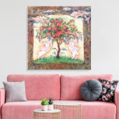 "Cloud Rabbits Tree"プレミアムキャンバスプリント キャンバスプリント (インサイチュ (リビング))