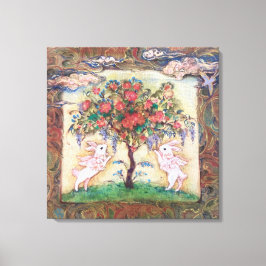 "Cloud Rabbits Tree"プレミアムキャンバスプリント キャンバスプリント