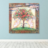 "Cloud Rabbits Tree"プレミアムキャンバスプリント キャンバスプリント (インサイチュ (ウッドフロア))