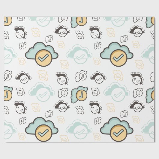 Cloud seamless pattern ラッピングペーパー (フラット)