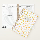 Cloud Stripe | Pasta Shapes Personalized Recipe ノートブック (内側)