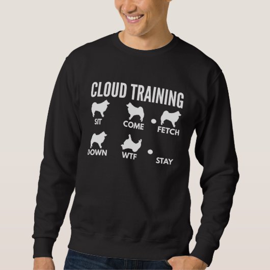 Cloud Training for American Eskimo Dog Owners スウェットシャツ (正面)