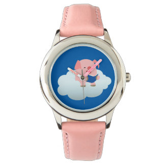 Cloud Watch上の可愛い漫画のピグリーダー 腕時計