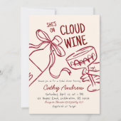 Cloud Wine Bridal Shower Invitation 招待状 (正面)