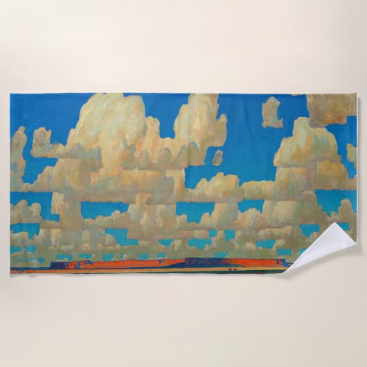 Cloud World by Maynard Dixon ビーチタオル (正面)