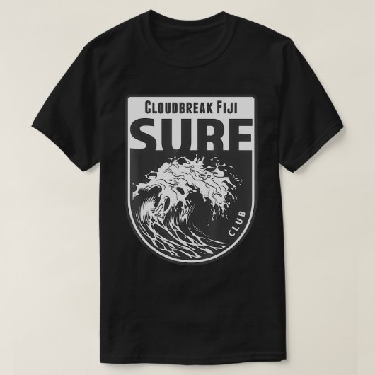 Cloudbreakタバルアアイランドフィジサーフスーベニアスサーフィ Tシャツ (デザイン正面)