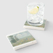 Cloude MonetのArgenteuil近くのポピー畑 ストーンコースター (横)