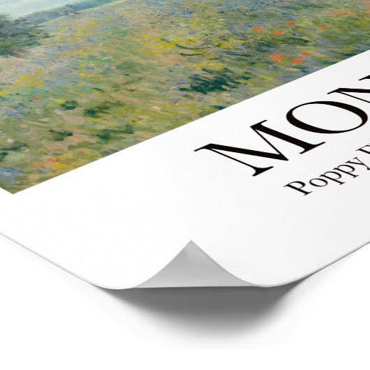 Cloude MonetのArgenteuil近くのポピー畑 ポスター (角)