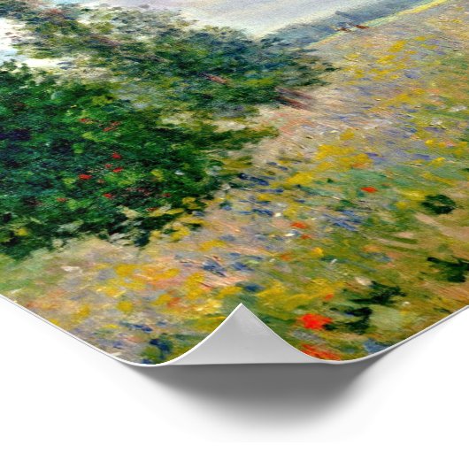 Cloude MonetのArgenteuil近くのポピー畑 ポスター (角)