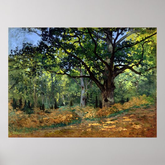 Cloude Monet The Bodmer Oak, Fontainebleau Forest ポスター (正面)