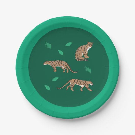 Clouded Leopard ペーパープレート (正面)