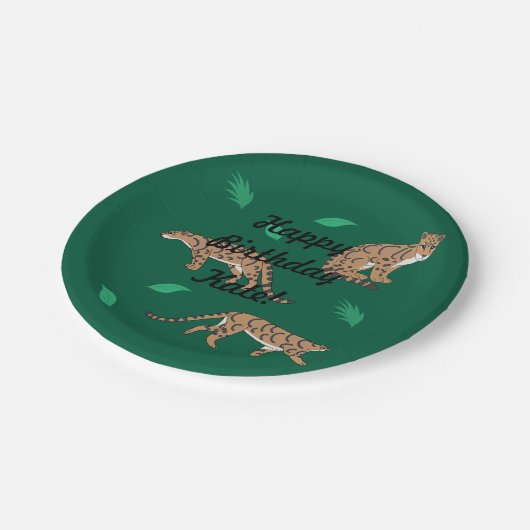 Clouded Leopard ペーパープレート (アングル)