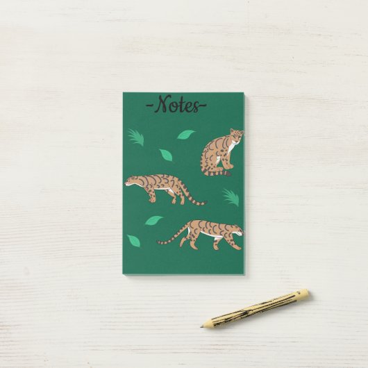 Clouded Leopard ポストイット (デスク上)