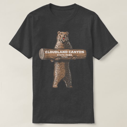 Cloudland Canyon State Park Georgia Bear Vacation Tシャツ (デザイン正面)